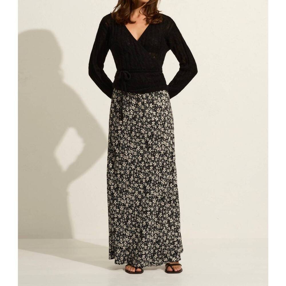 NEW AUGUSTE THE LABEL maeve maxi skirt in black